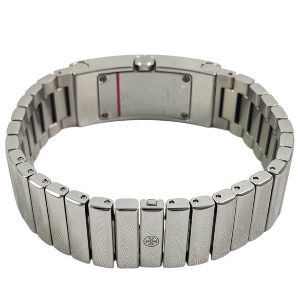 NEW Tory Burch Silver T Watch Monolink Bracelet TBW3046 Logo NIB - Picture 4 of 5
